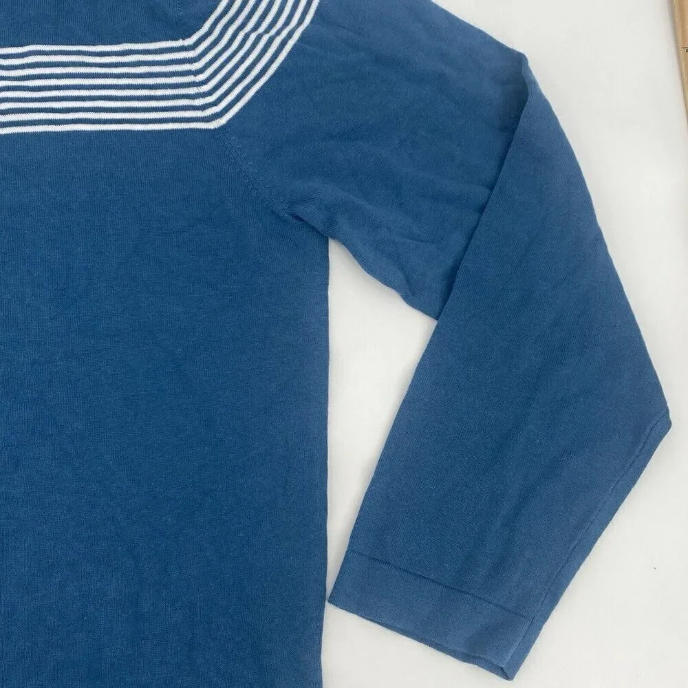 DSTRCT&ROW Mens Size XXL Sweater Collared Blue Stripe Pullover Stitchfix